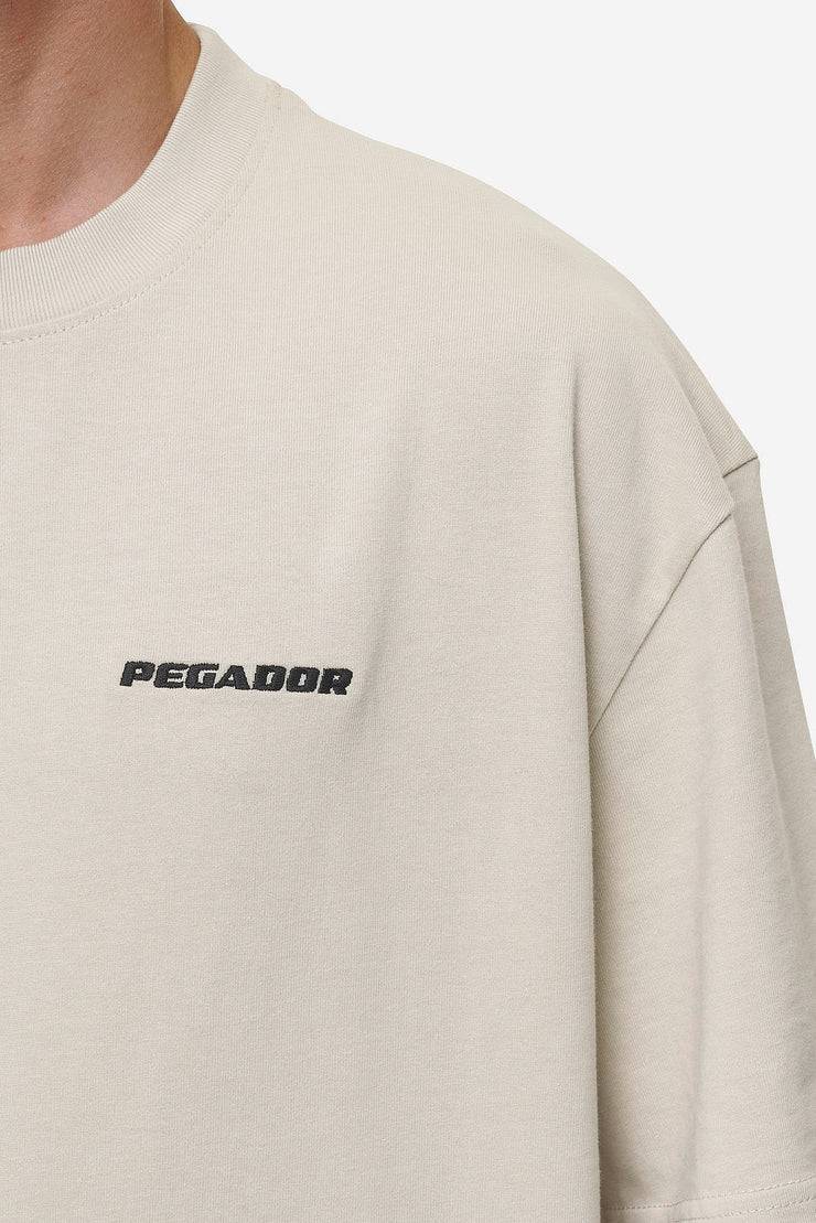 Pegador Logo Oversized Tee Washed Light Beige Schlussverkauf