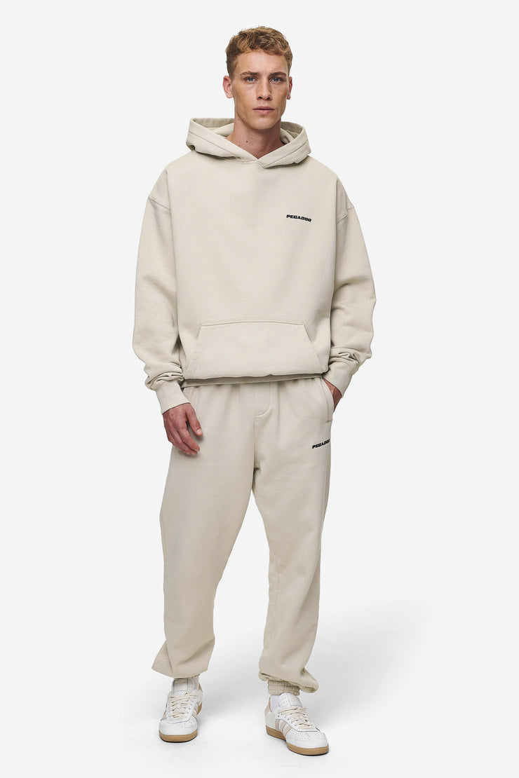 Pegador Logo Heavy Sweat Jogger Washed Light Beige Günstiger Verkauf