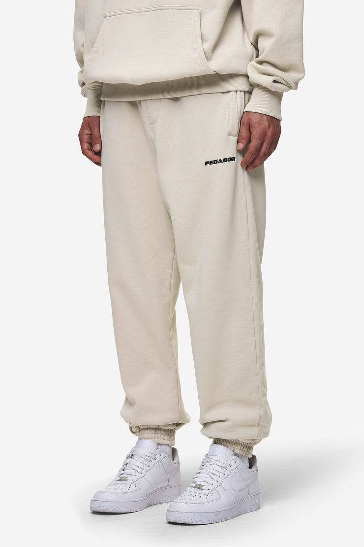 Pegador Logo Heavy Sweat Jogger Washed Light Beige Günstiger Verkauf