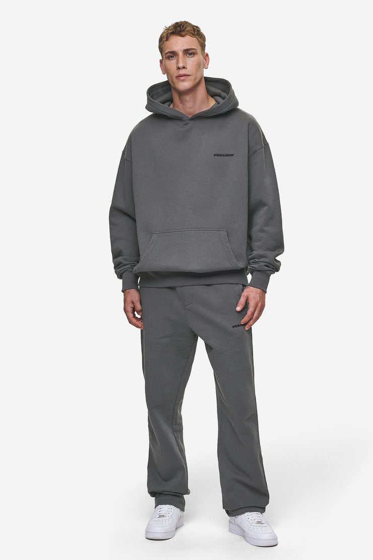Pegador Logo Oversized Hoodie Washed Anthracite Fabrikverkauf