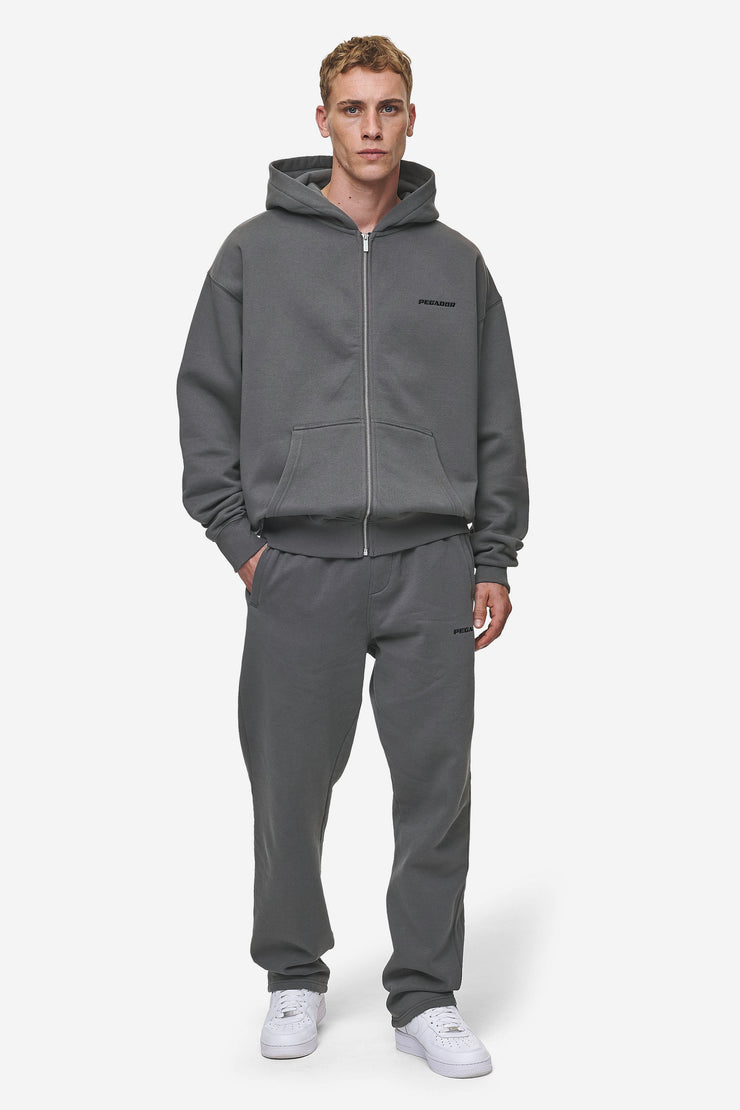 Pegador Logo Oversized Sweat Jacket Washed Anthracite Meist gekauft