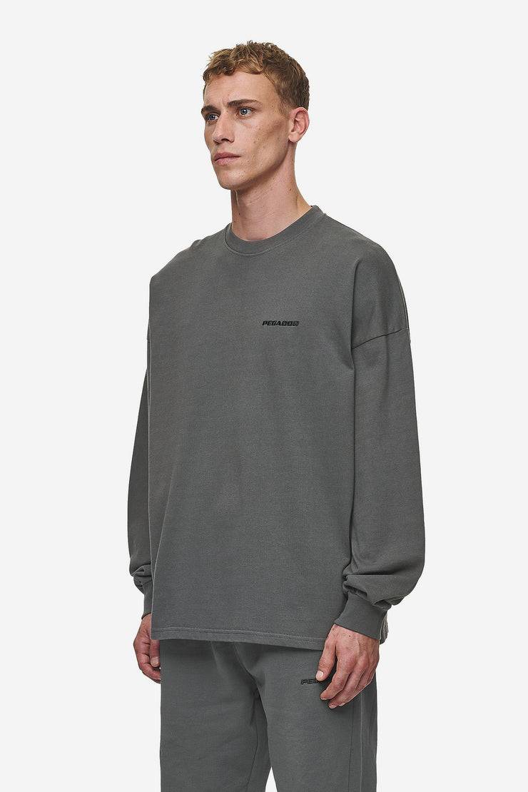 Pegador Rusk Logo Oversized Longsleeve Washed Anthracite Blitzverkäufe