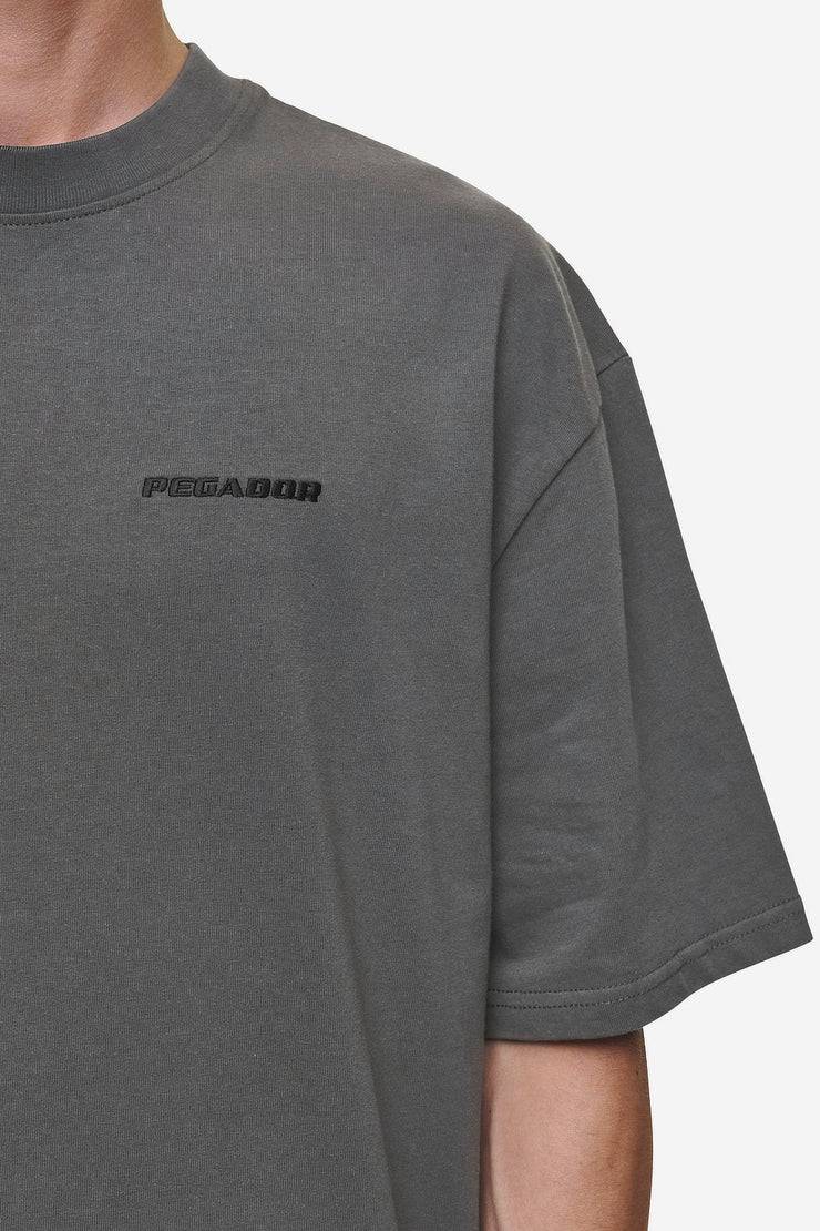 Pegador Logo Oversized Tee Washed Anthracite Limitierter Zeitrabatt