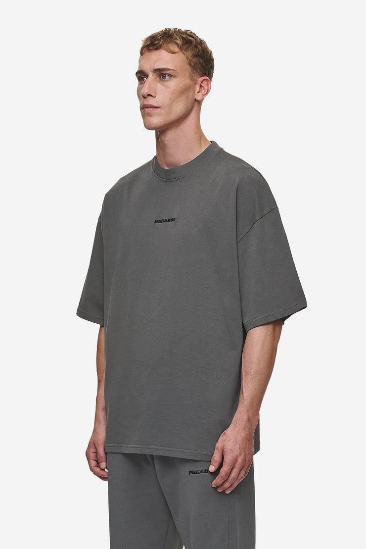 Pegador Logo Boxy Tee Washed Anthracite Fabrik Onlineshop