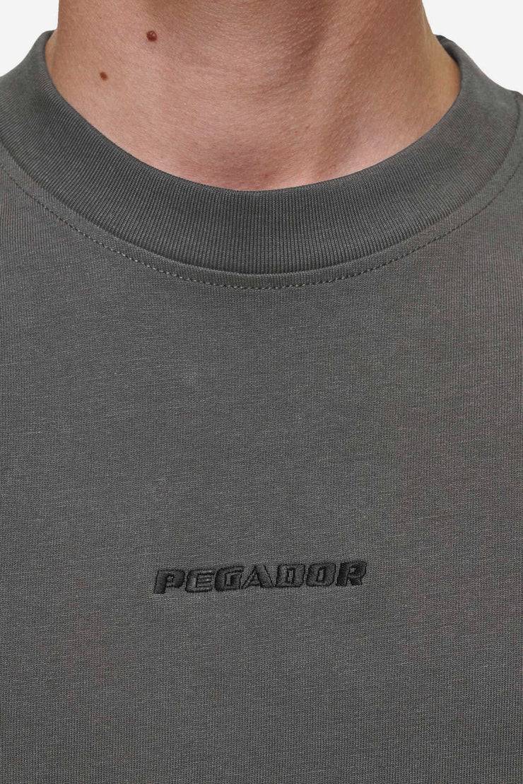 Pegador Logo Boxy Tee Washed Anthracite Fabrik Onlineshop