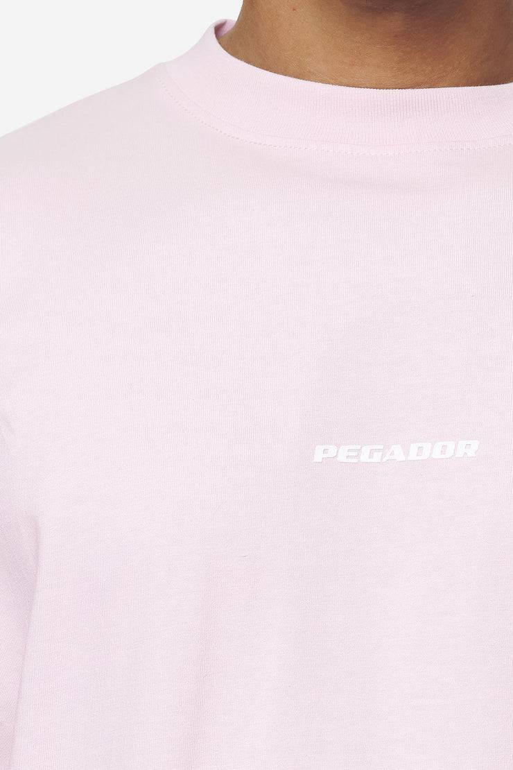 Pegador Logo Boxy Tee Washed Bubblegum White Gum Begrenztes Angebot