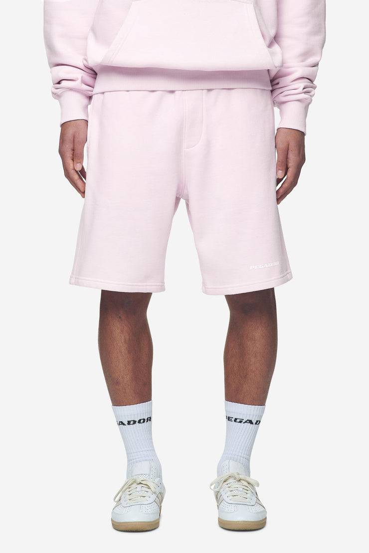 Pegador Logo Heavy Sweat Shorts Washed Bubblegum White Gum Preisnachlass
