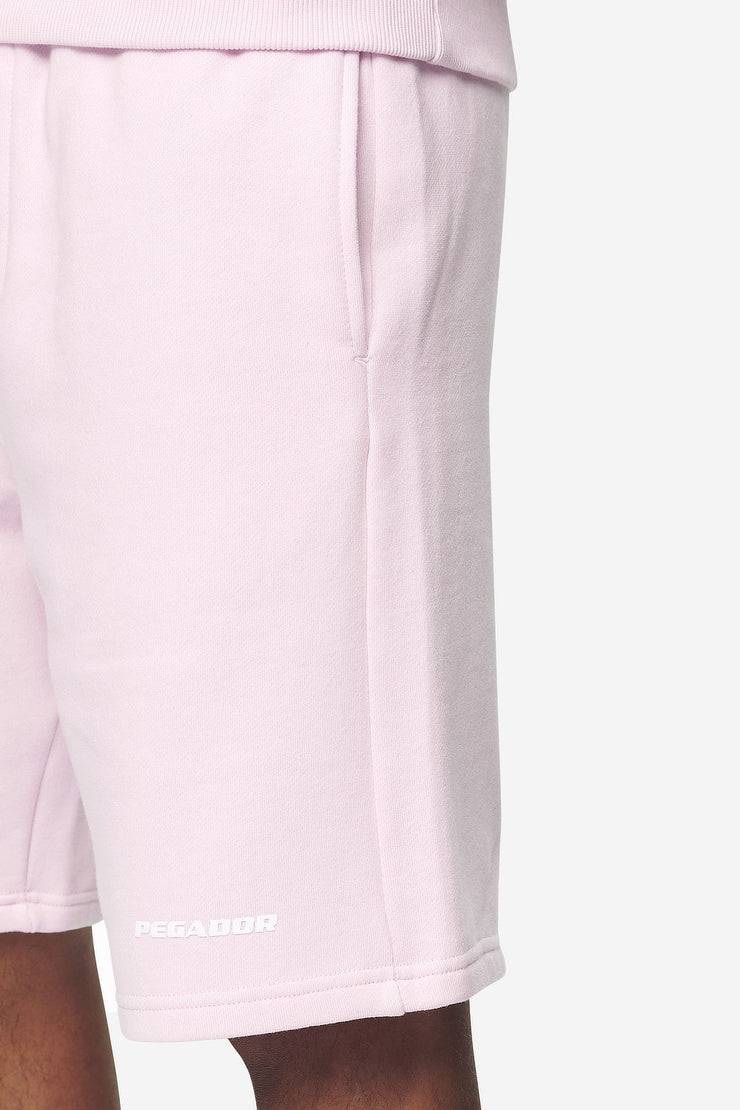Pegador Logo Heavy Sweat Shorts Washed Bubblegum White Gum Preisnachlass