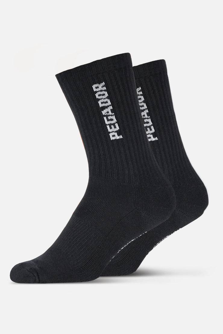 Pegador Certified Cross Logo Socks Black White Cyber Monday