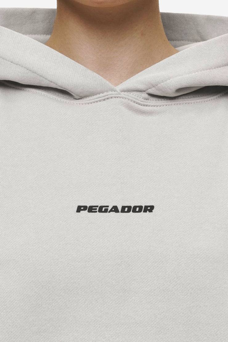 Pegador Clarita Logo Oversized Hoodie Washed Moon Grey Black Gum Zeitlich begrenztes Angebot
