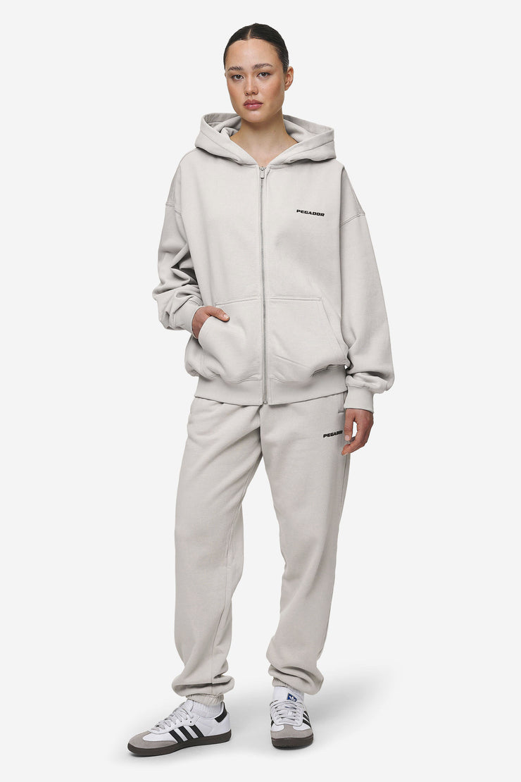 Pegador Clarita Oversized Sweat Jacket Washed Moon Grey Black Gum Exklusive Angebote