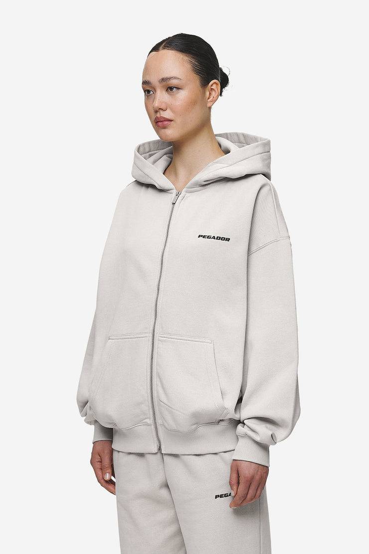Pegador Clarita Oversized Sweat Jacket Washed Moon Grey Black Gum Exklusive Angebote