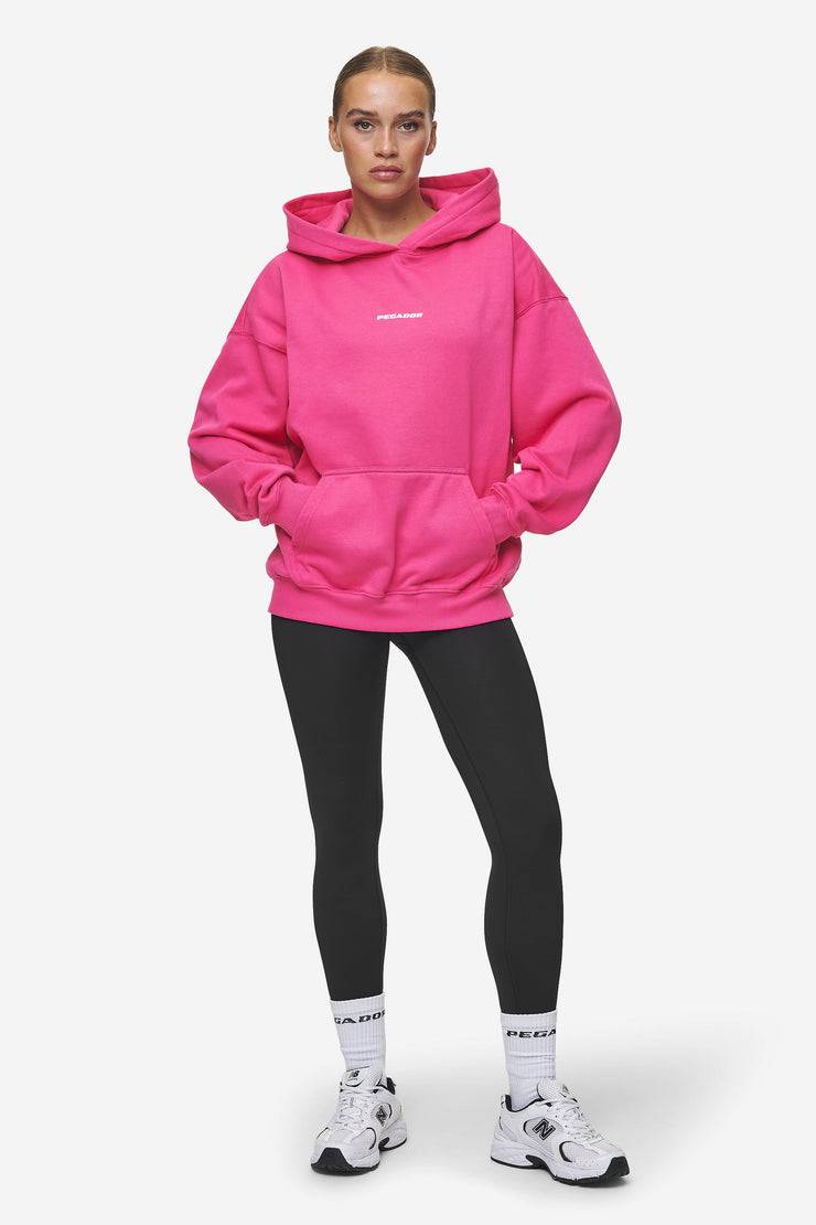 Pegador Clarita Logo Oversized Hoodie Washed Digital Pink White Gum Sonderangebote