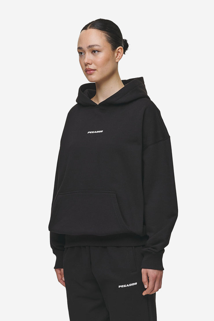 Pegador Clarita Logo Oversized Hoodie Black White Gum Riesige Ersparnisse