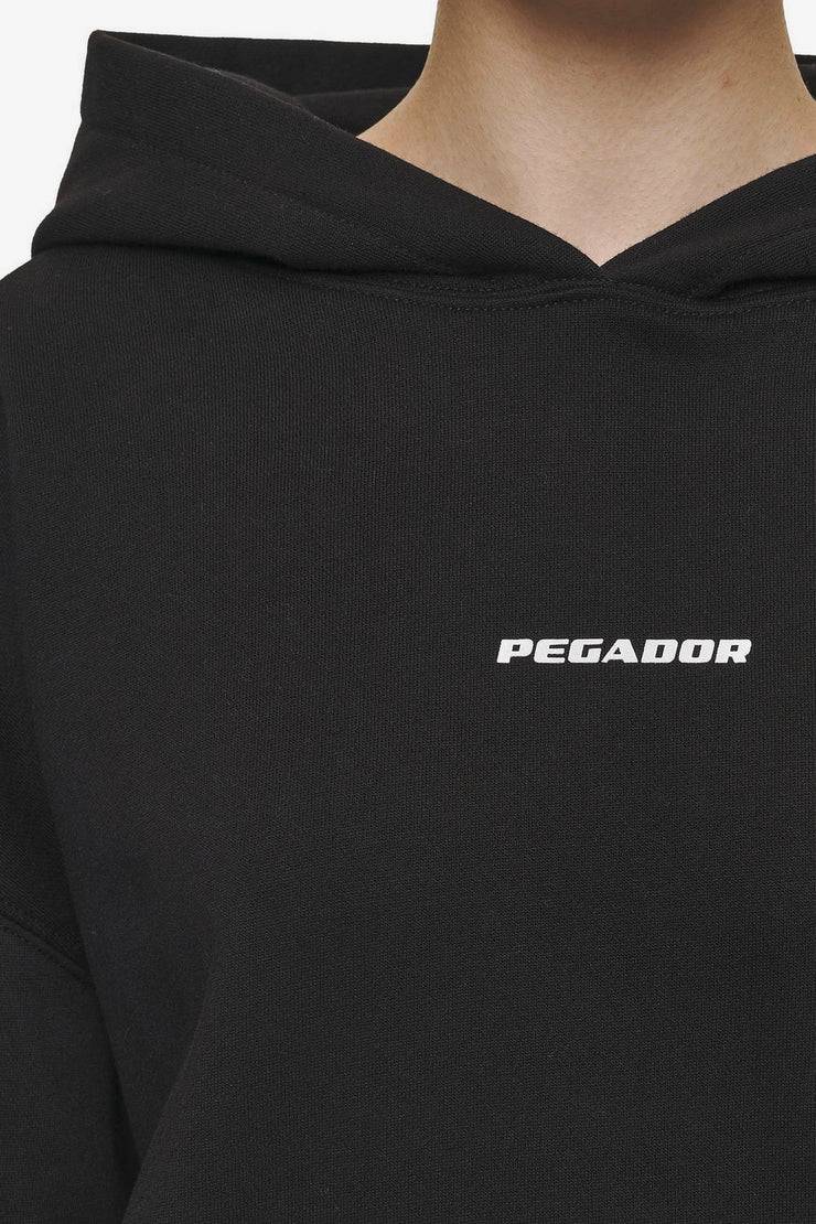 Pegador Clarita Logo Oversized Hoodie Black White Gum Riesige Ersparnisse