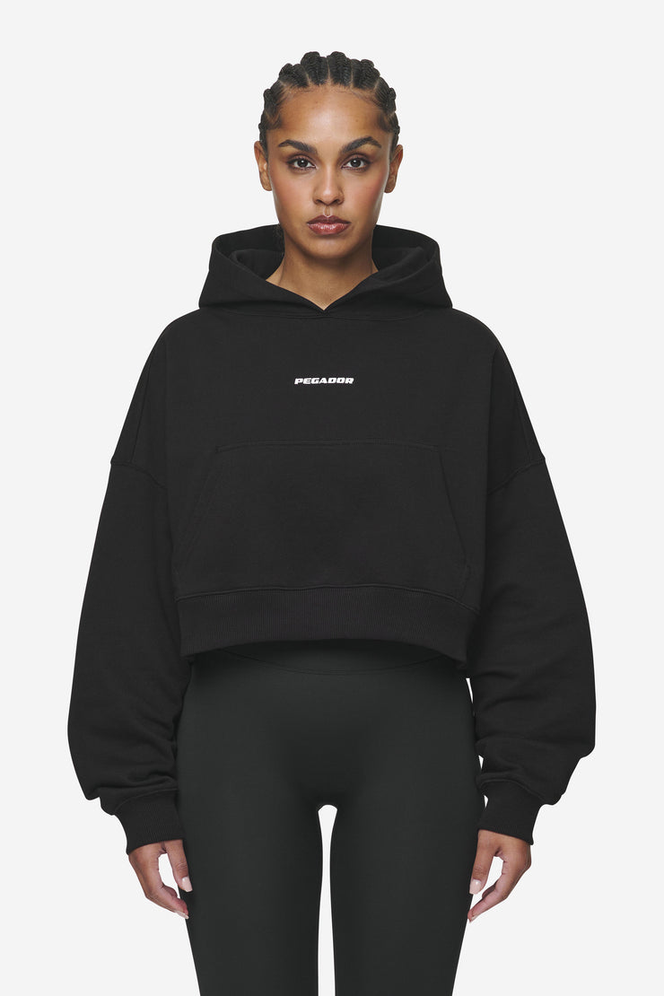 Pegador Salita Oversized Cropped Hoodie Black White Gum Tiefpreis