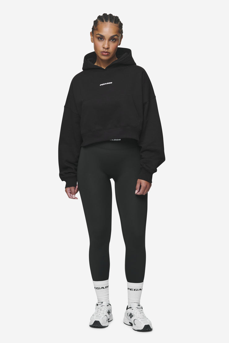 Pegador Salita Oversized Cropped Hoodie Black White Gum Tiefpreis