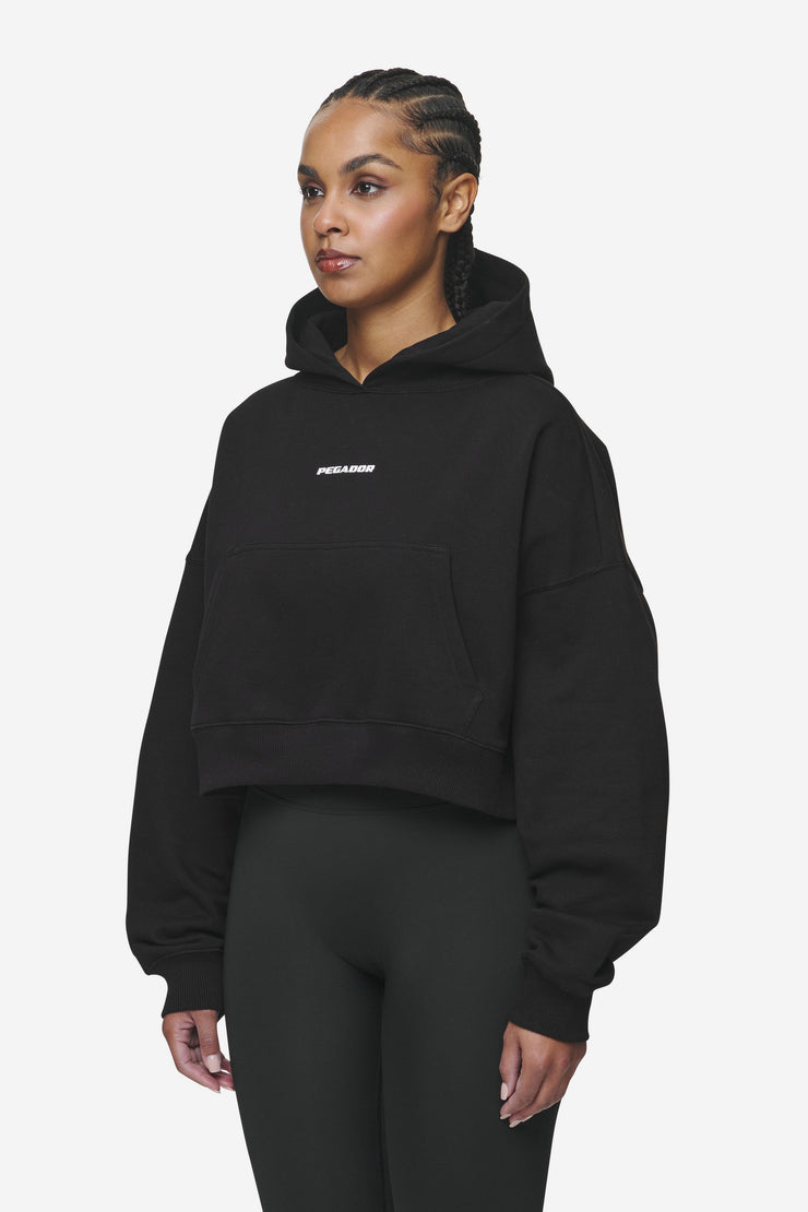 Pegador Salita Oversized Cropped Hoodie Black White Gum Tiefpreis