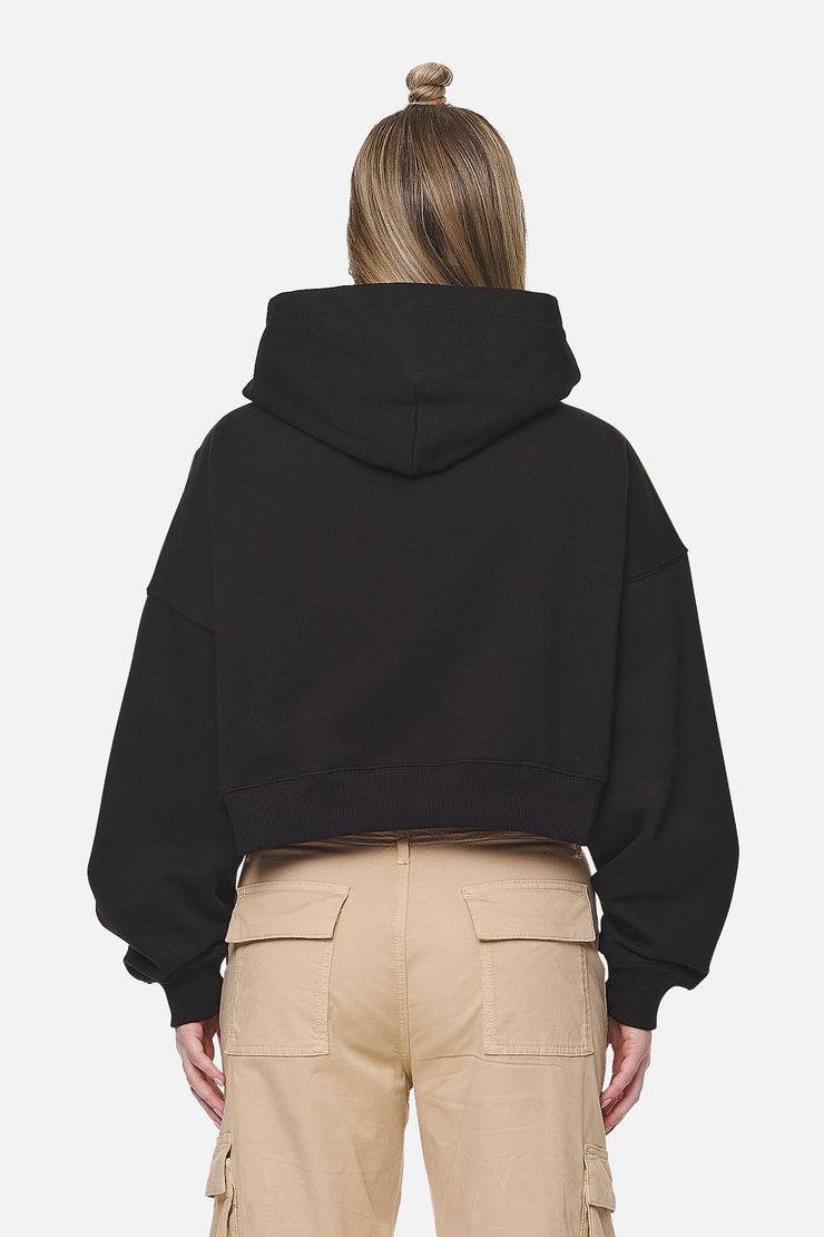 Pegador Marla Cropped Zip Hoodie Black White Gum Super Sparpreis