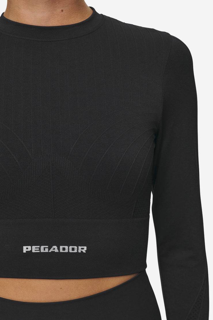 Pegador Telly Rib Longsleeve Washed Black Neueste Stile