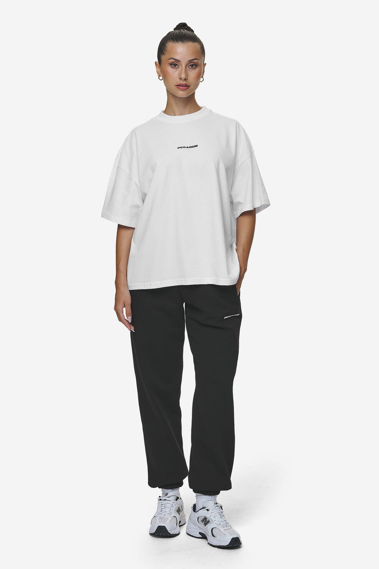 Pegador Bracy Heavy Oversized Tee White Black Gum Super Rabatt