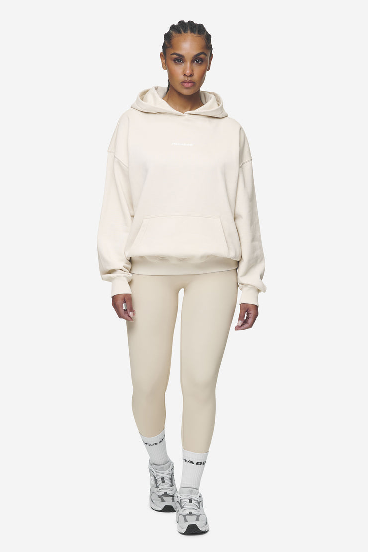 Pegador Clarita Logo Oversized Hoodie Washed Coast Sand White Gum Clearance-Verkauf