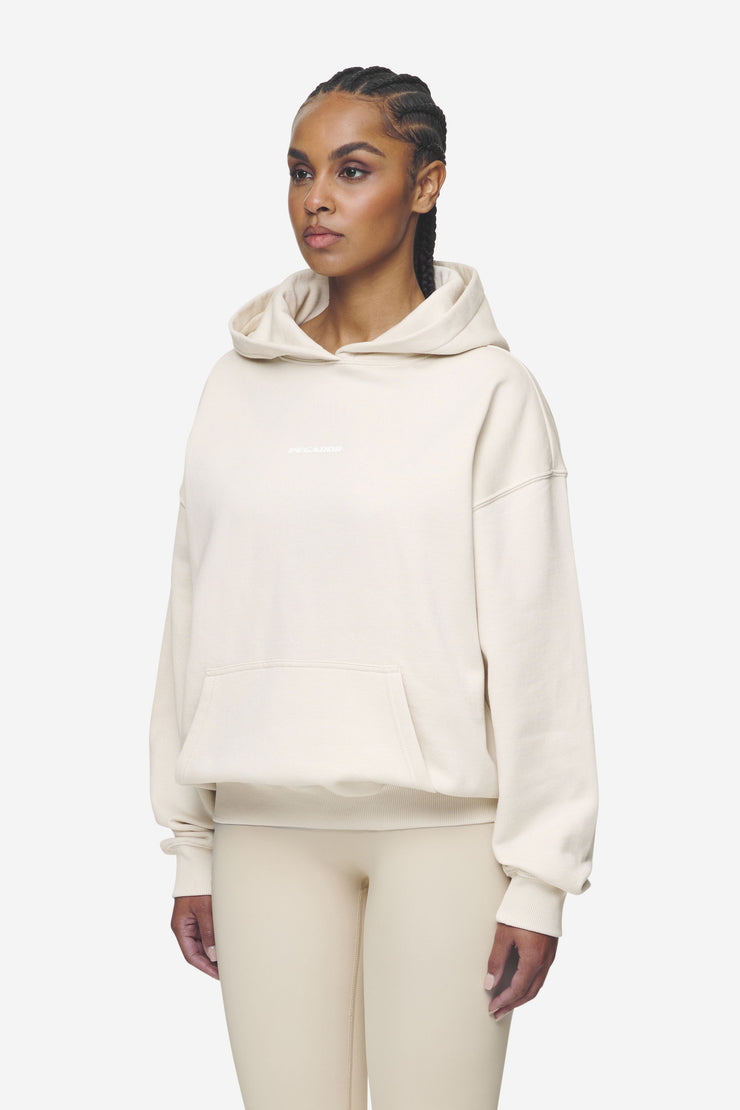 Pegador Clarita Logo Oversized Hoodie Washed Coast Sand White Gum Clearance-Verkauf