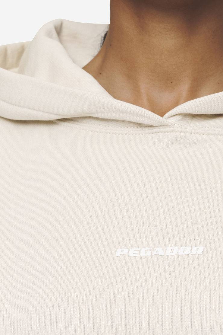 Pegador Clarita Logo Oversized Hoodie Washed Coast Sand White Gum Clearance-Verkauf