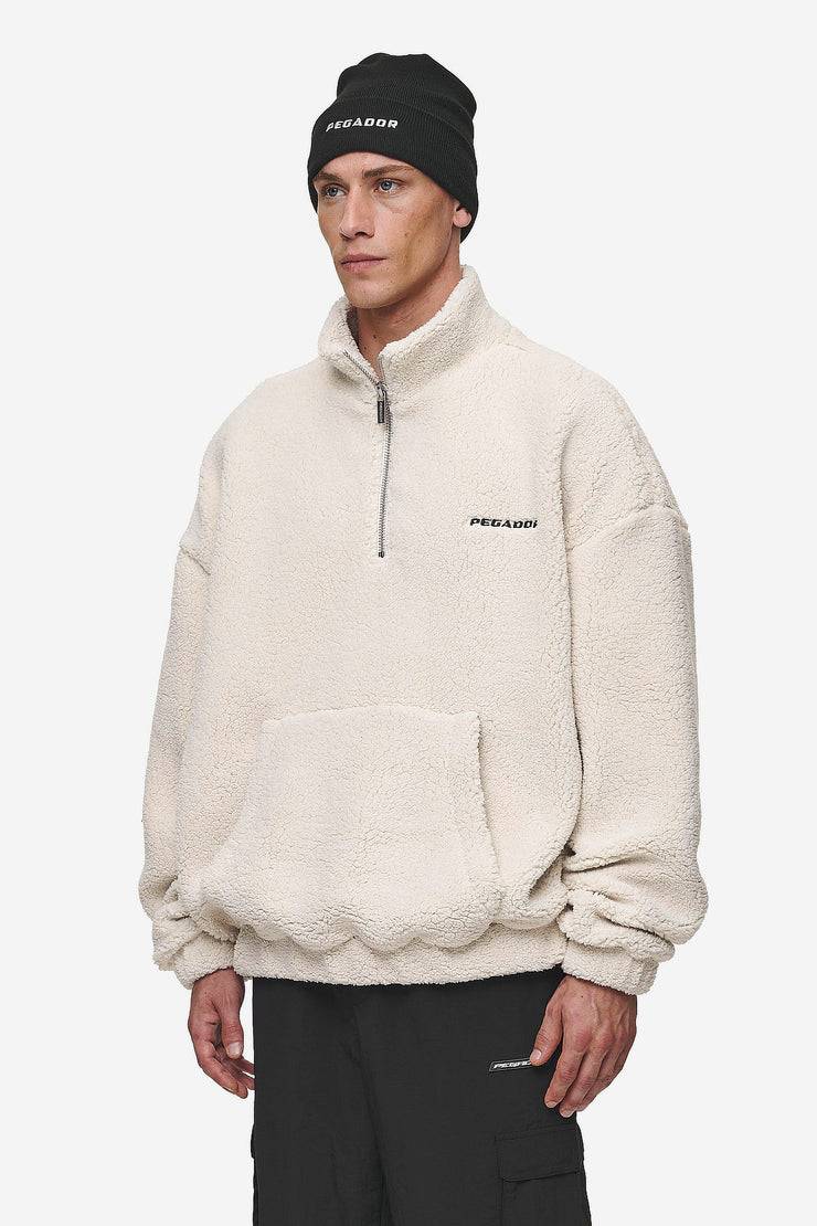 Pegador Puka Teddy Half Zip Sweater Light Beige Rabatte dieses Monats