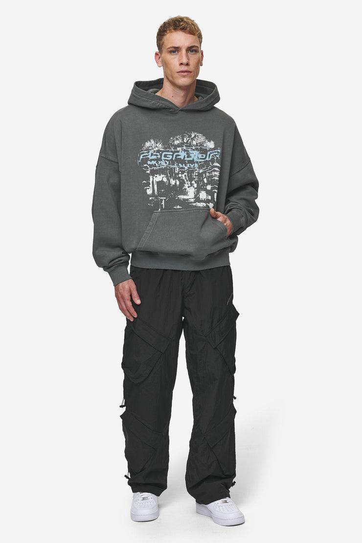 Pegador Macon Boxy Hoodie Washed Anthracite Günstiger Verkauf