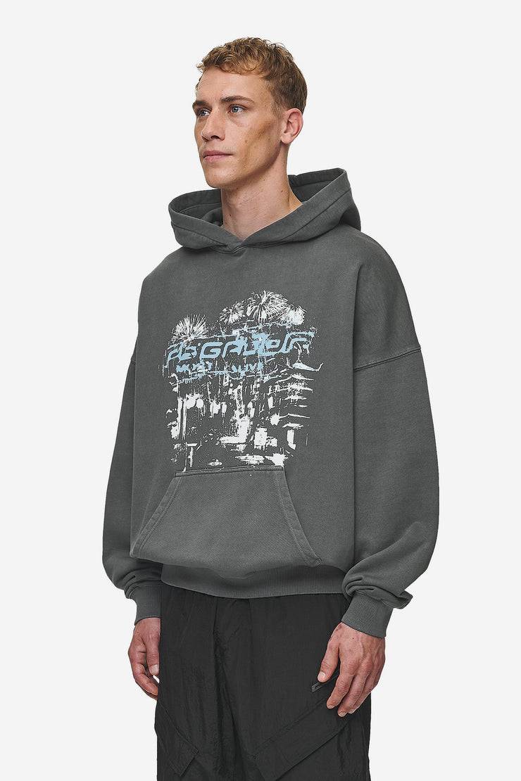 Pegador Macon Boxy Hoodie Washed Anthracite Günstiger Verkauf