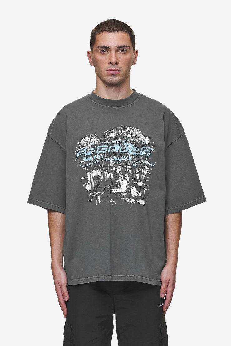 Pegador Macon Boxy Tee Washed Anthracite Fabrikverkauf