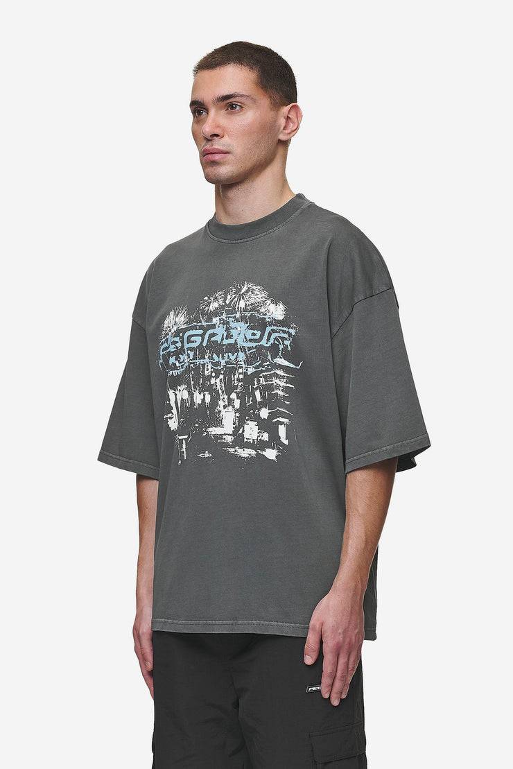 Pegador Macon Boxy Tee Washed Anthracite Fabrikverkauf