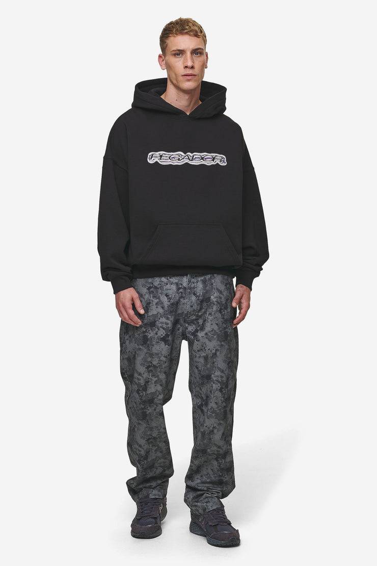 Pegador Baxter Boxy Hoodie Washed Black Kostenloser Versand