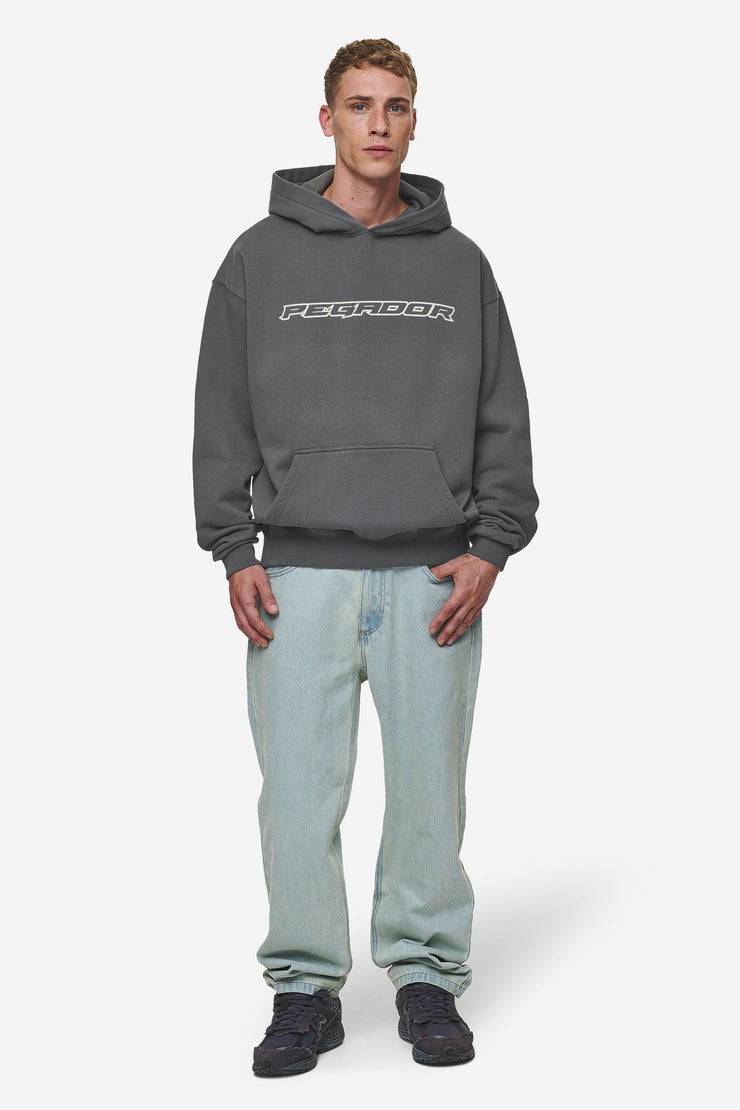 Pegador Alden Oversized Hoodie Washed Anthracite Fabrik Onlineshop