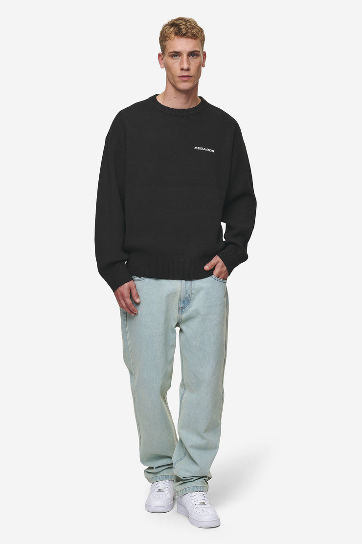 Pegador Logo Oversized Knit Sweater Black Rabatt