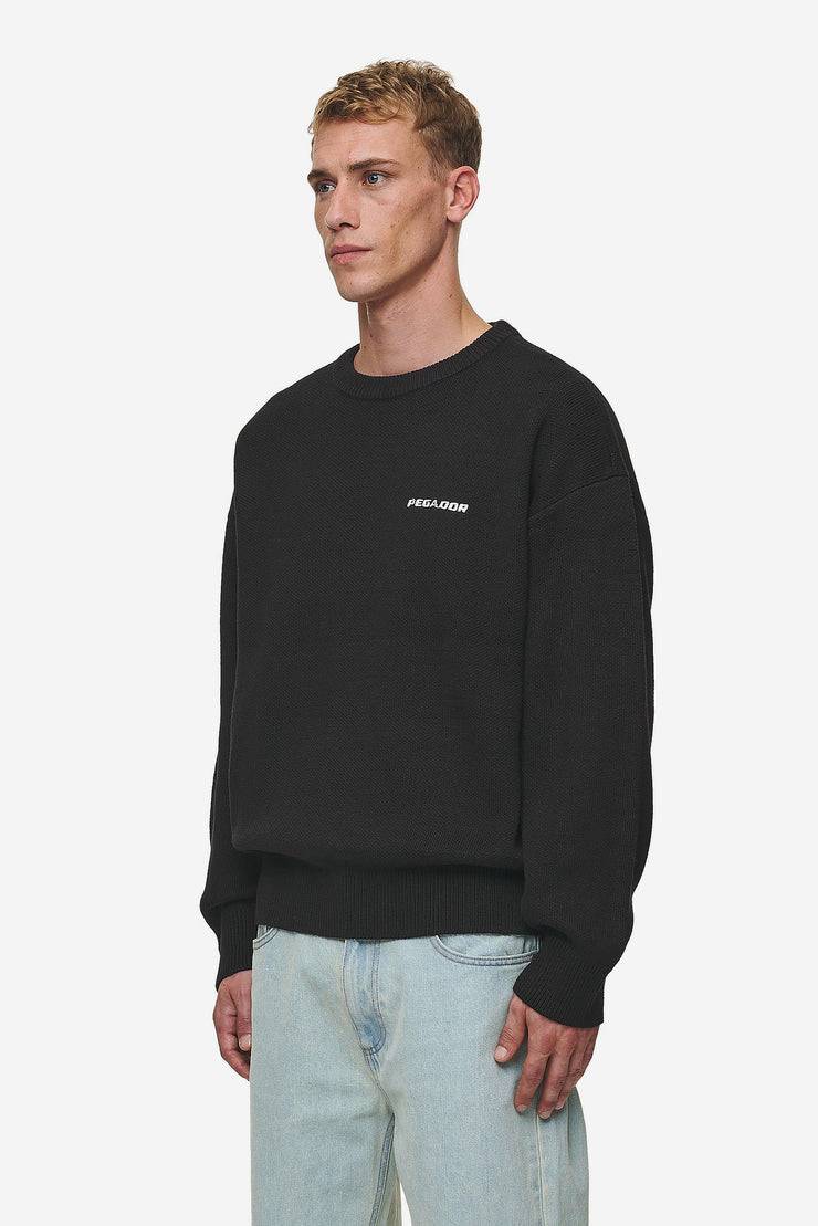 Pegador Logo Oversized Knit Sweater Black Rabatt