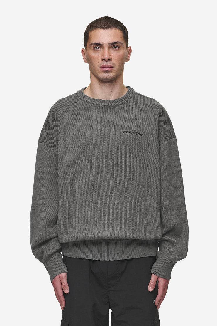 Pegador Logo Oversized Knit Sweater Anthracite Günstig kaufen
