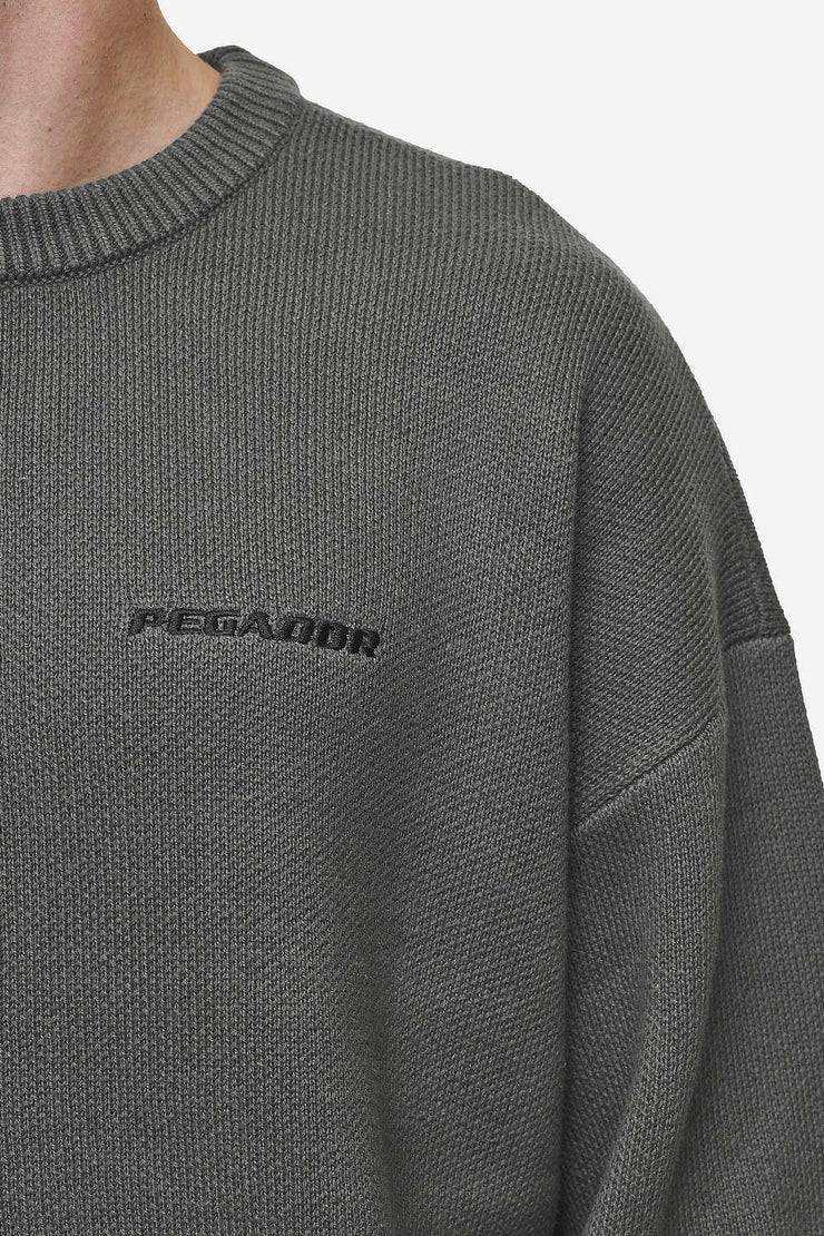 Pegador Logo Oversized Knit Sweater Anthracite Günstig kaufen