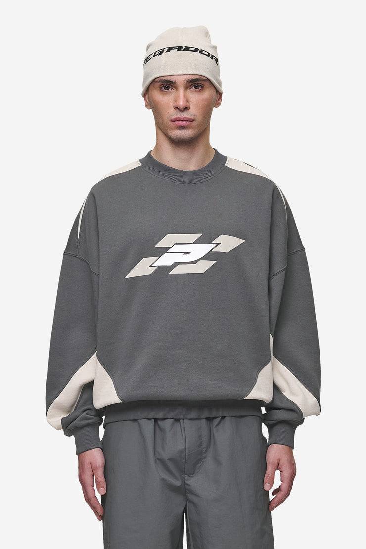 Pegador Slick Boxy Sweater Washed Anthracite Preisnachlass
