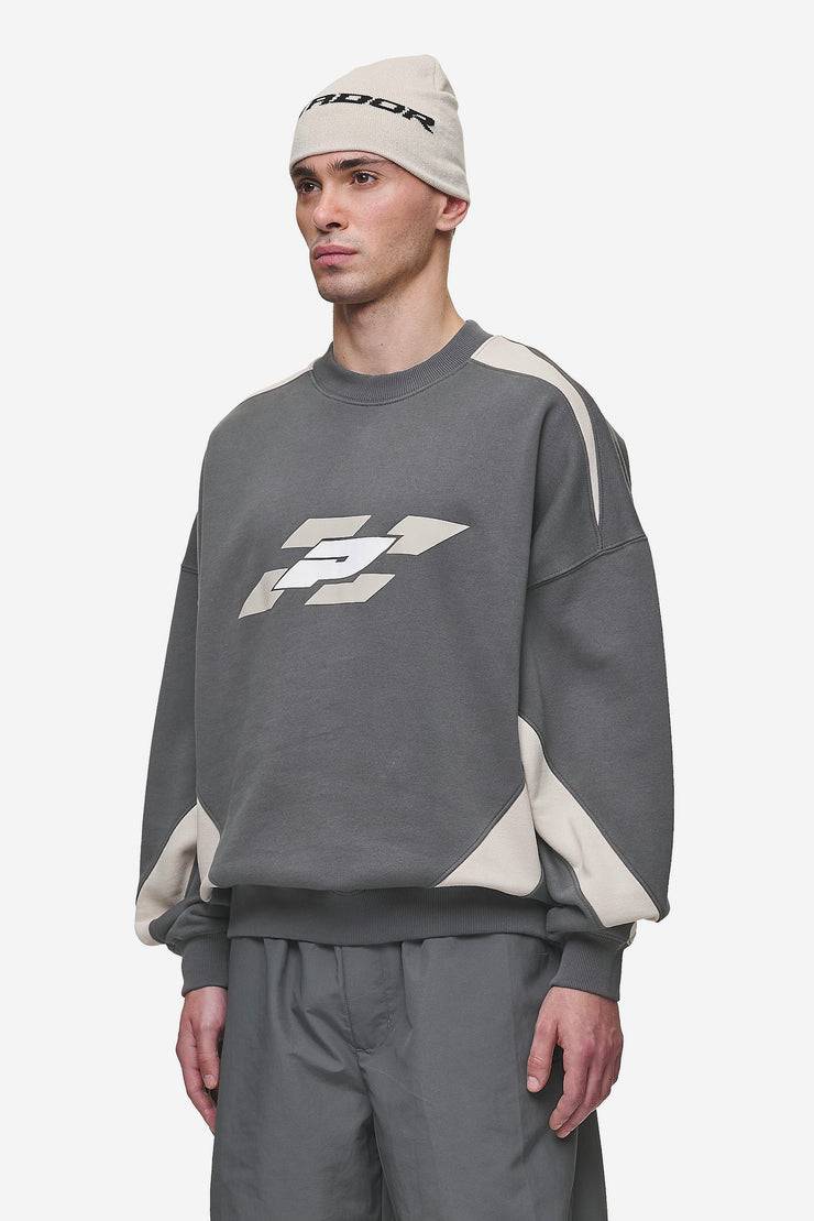 Pegador Slick Boxy Sweater Washed Anthracite Preisnachlass
