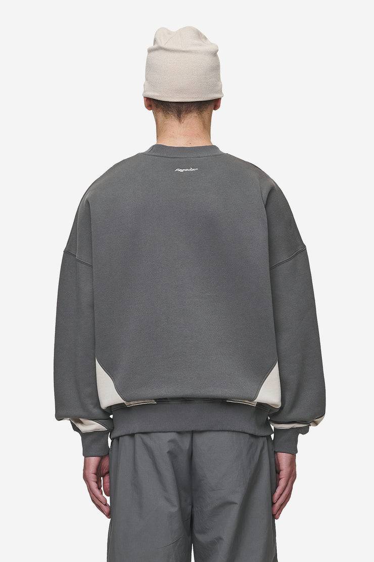 Pegador Slick Boxy Sweater Washed Anthracite Preisnachlass