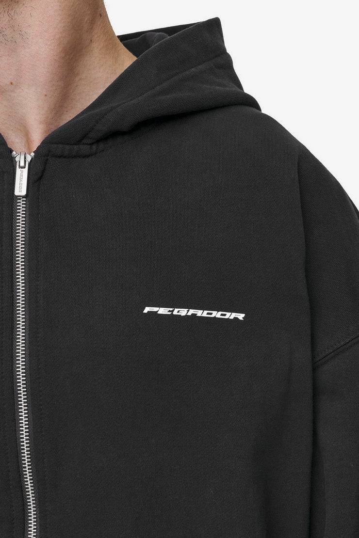 Pegador Dubose Oversized Sweat Jacket Vintage Black Saisonschlussverkauf