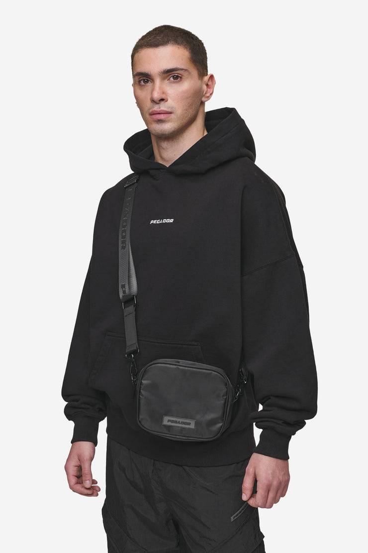 Pegador Rubber Logo Patch Nylon Shoulder Strap Bag Black Muttertagsangebot