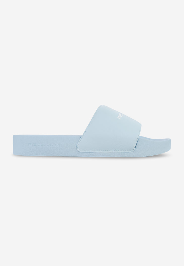 Pegador Logo Slide Baby Blue White Heißer Verkauf