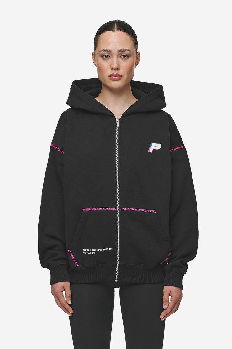 Pegador Jenna Oversized Sweat Jacket Washed Black Riesige Ersparnisse