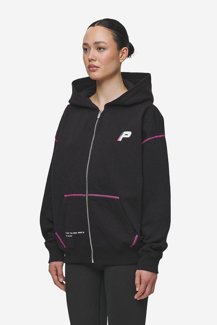 Pegador Jenna Oversized Sweat Jacket Washed Black Riesige Ersparnisse