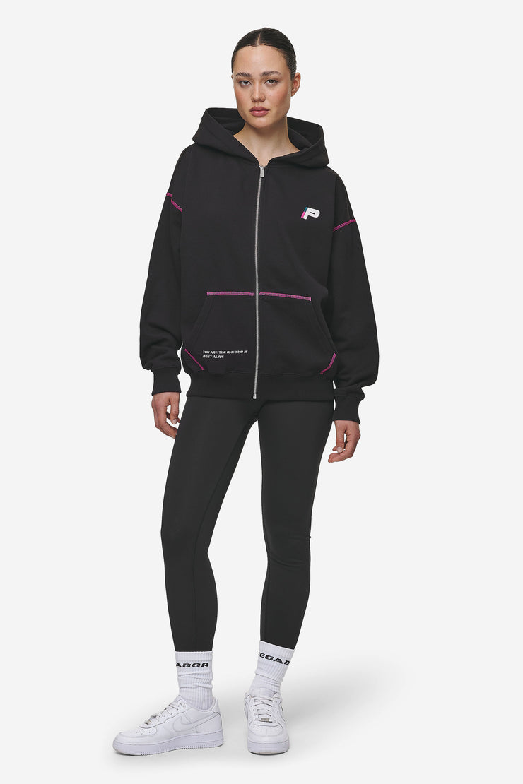 Pegador Jenna Oversized Sweat Jacket Washed Black Riesige Ersparnisse