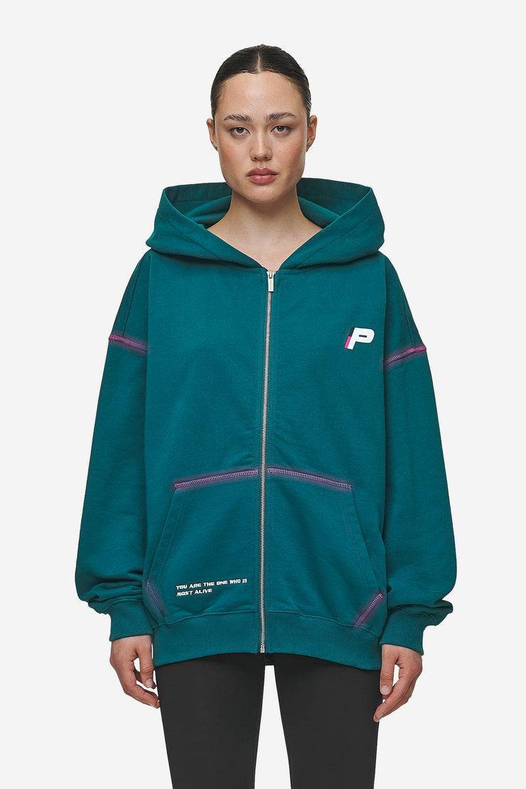 Pegador Jenna Oversized Sweat Jacket Washed Urban Turquoise VIP-Rabatte