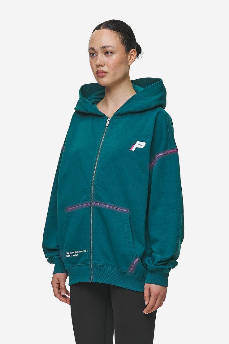 Pegador Jenna Oversized Sweat Jacket Washed Urban Turquoise VIP-Rabatte